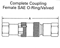 FD35 SERIES COMPLETE COUPLING FEMALE SAE